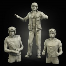 USMC (PTO) late Sherman  tank crew (3 figures)