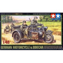 1:48 German Motorcycle and Sidecar